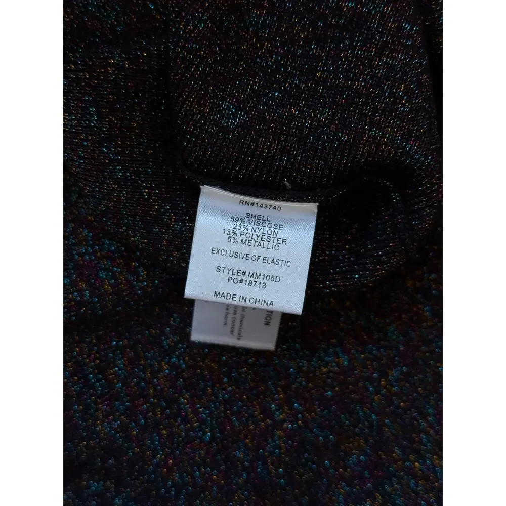 NWT Hyacinth House Black Metallic Shimmer Selena Knit Holiday Mini Dress Small - Picture 6 of 7